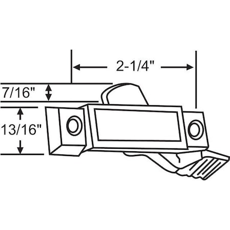 Strybuc SWEEP LATCH-LEFT HAND WHITE 50-603LHW